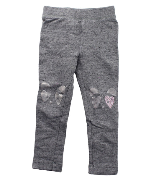 A Grey Leggings from Crewcuts in size 3T for girl. (Front View)