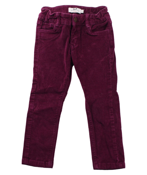 A Burgundy Casual Pants from Cyrillus in size 3T for girl. (Front View)