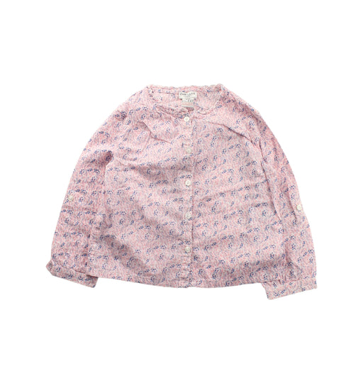 A Pink Long Sleeve Shirts from Cyrillus in size 4T for girl. (Front View)