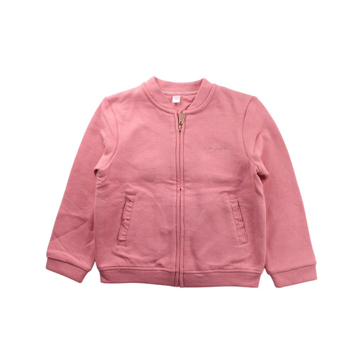A Pink Zippered Sweatshirts from Lili Gaufrette in size 6T for girl. (Front View)