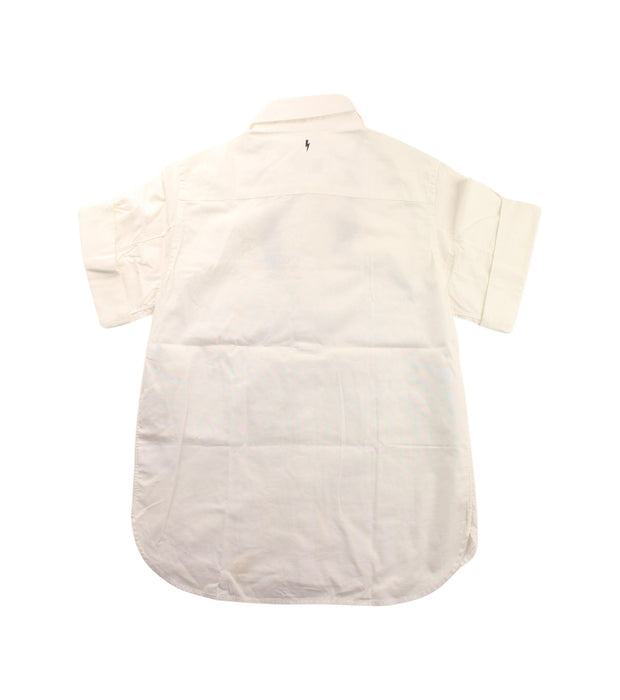 A White Short Sleeve Shirts from Neil Barrett Kids in size 10Y for boy. (Back View)