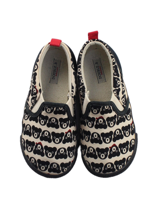 A Black Slip Ons from Miki House in size 5T for girl. (Back View)