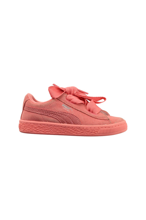 A Red Sneakers from Puma in size 4T for girl. (Front View)