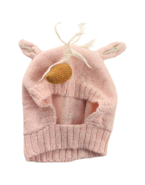 A Pink Winter Hats from Oeuf in size 2T for girl. (Front View)