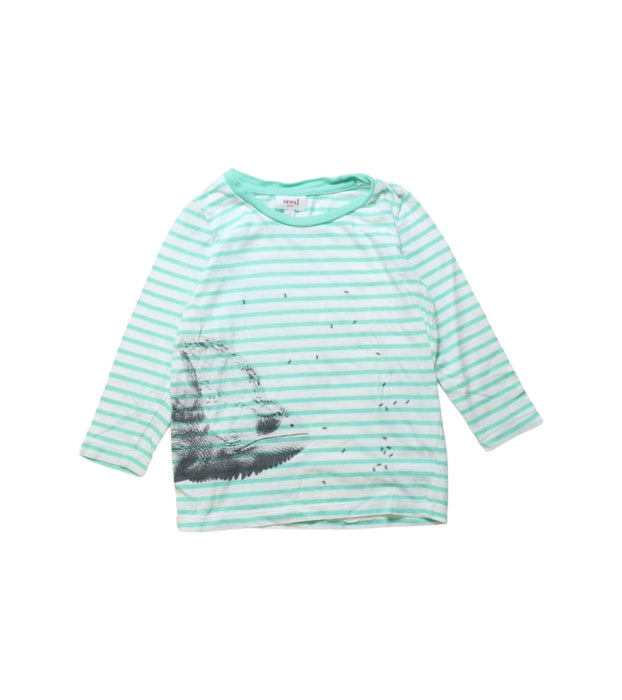 A Multicolour Long Sleeve T Shirts from Seed in size 2T for boy. (Front View)