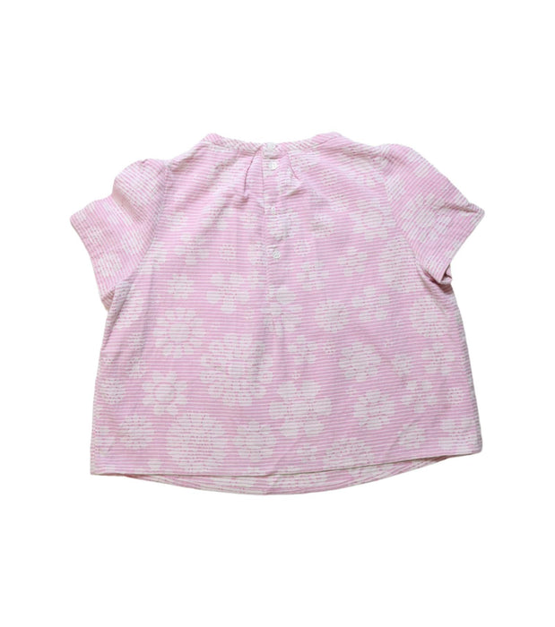 A Pink Short Sleeve Tops from Bonpoint in size 4T for girl. (Back View)