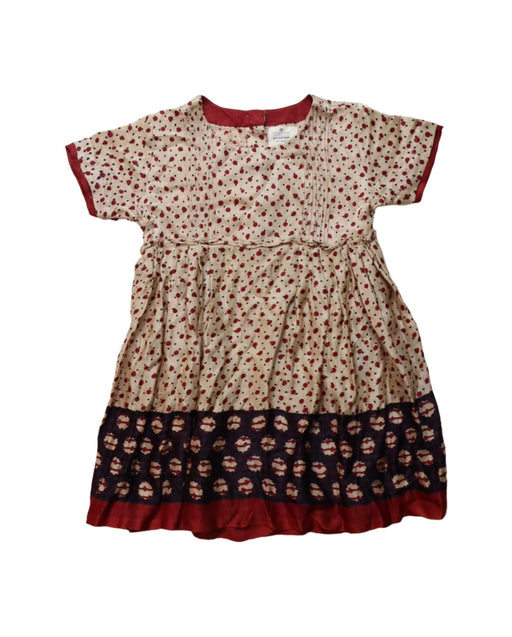 A Multicolour Short Sleeve Dresses from Good Earth in size 3T for girl. (Front View)