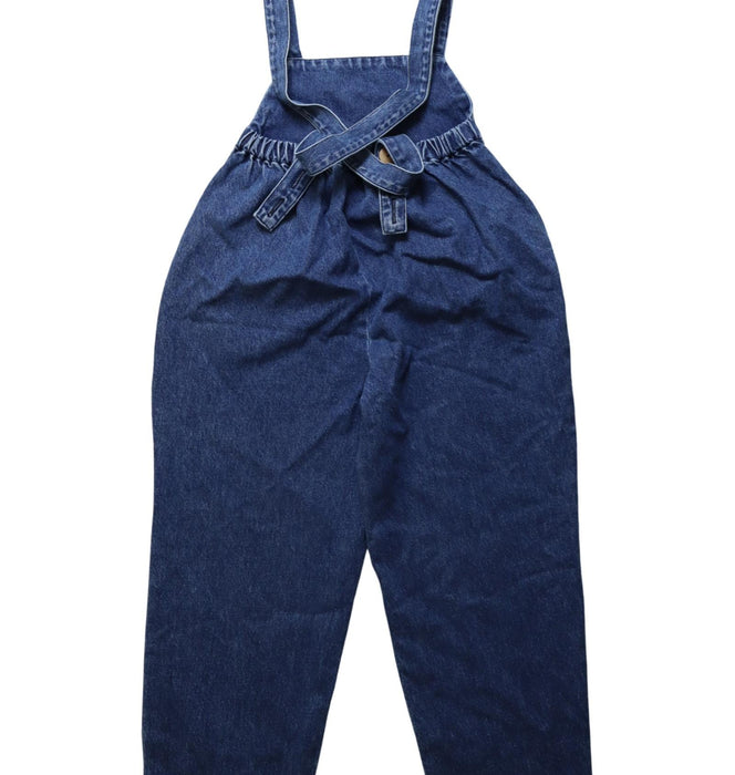 A Navy Long Overalls from Soor Ploom in size 10Y for girl. (Back View)