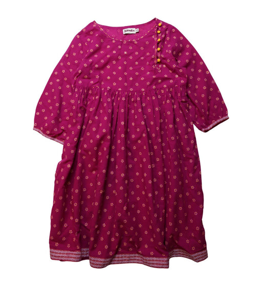 A Red Long Sleeve Dresses from Fabindia in size 10Y for girl. (Front View)