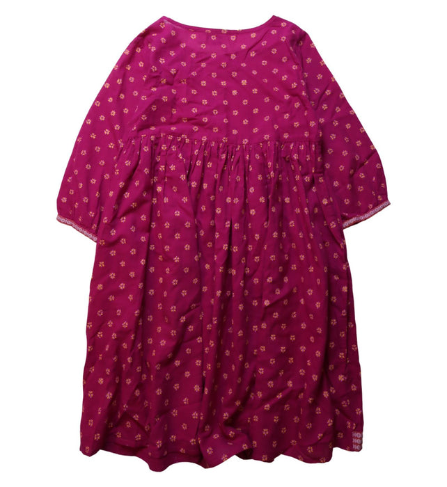 A Red Long Sleeve Dresses from Fabindia in size 10Y for girl. (Back View)
