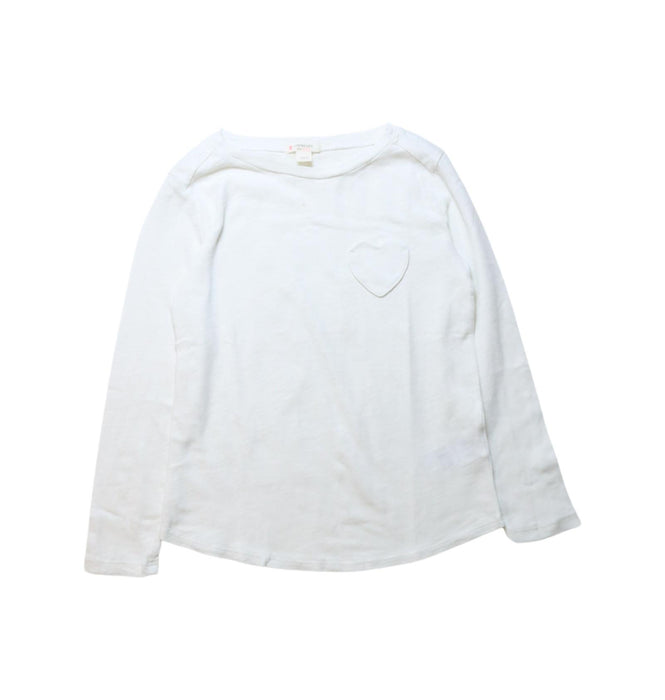 A White Long Sleeve T Shirts from Crewcuts in size 4T for girl. (Front View)