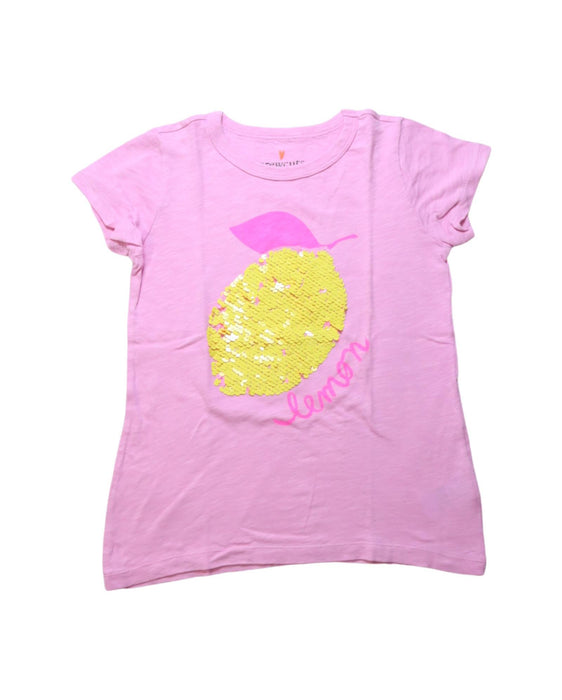 A Pink Short Sleeve T Shirts from Crewcuts in size 8Y for girl. (Front View)