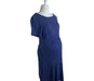 A Blue Short Sleeve Dresses from Seraphine in size S for maternity. (Front View)
