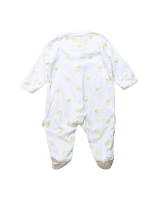 A Yellow Onesies from Jojo Maman Bébé in size 0-3M for neutral. (Back View)