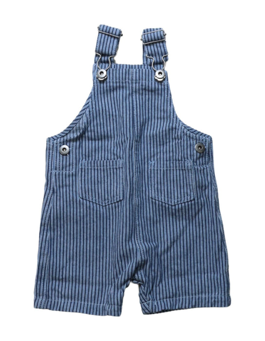 A Blue Overall Shorts from Seed in size 0-3M for boy. (Front View)