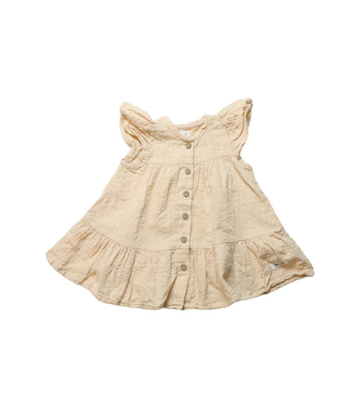 A Yellow Short Sleeve Dresses from Newbie in size 3-6M for girl. (Front View)
