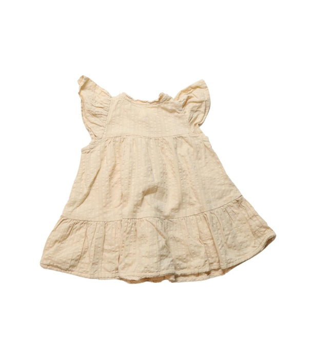 A Yellow Short Sleeve Dresses from Newbie in size 3-6M for girl. (Back View)