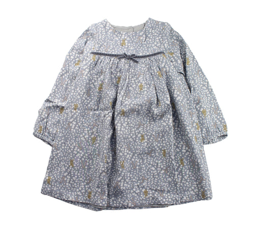 A Grey Long Sleeve Dresses from Confiture in size 5T for girl. (Front View)