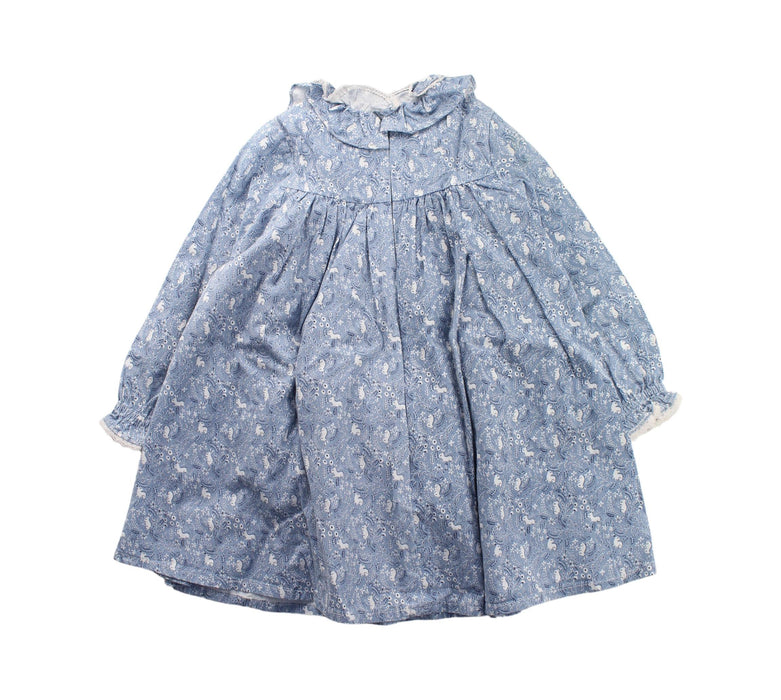 A Blue Long Sleeve Dresses from Tartine et Chocolat in size 5T for girl. (Back View)