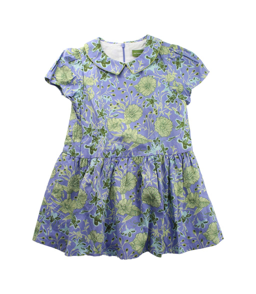 A Blue Short Sleeve Dresses from Jim Thompson in size 5T for girl. (Front View)