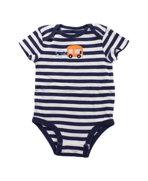 A Blue Short Sleeve Bodysuits from Rococo in size 6-12M for boy. (Front View)