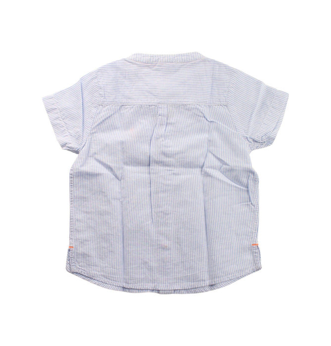 A Blue Short Sleeve Shirts from Jacadi in size 3T for girl. (Back View)