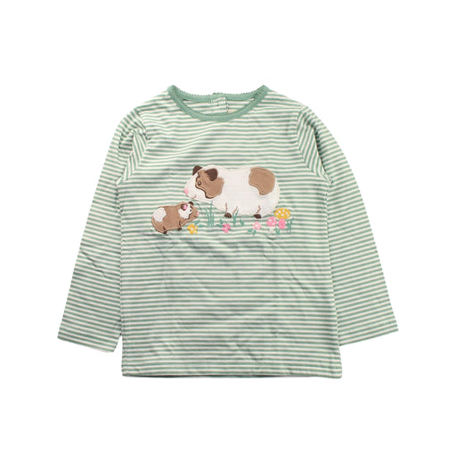 A Green Long Sleeve T Shirts from Jojo Maman Bébé in size 3T for girl. (Front View)