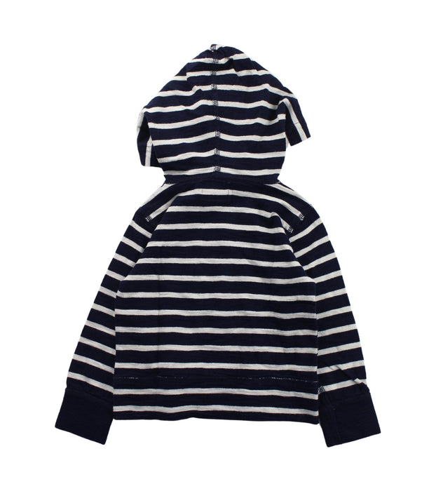 A Blue Hooded Sweatshirts from Crewcuts in size 2T for boy. (Back View)