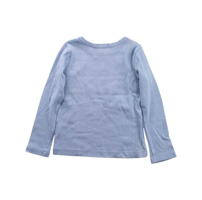 A Blue Long Sleeve Tops from Crewcuts in size 3T for girl. (Back View)