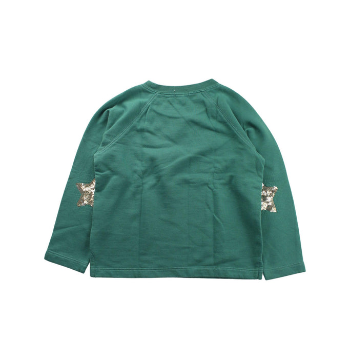 A Green Crewneck Sweatshirts from Crewcuts in size 4T for boy. (Back View)
