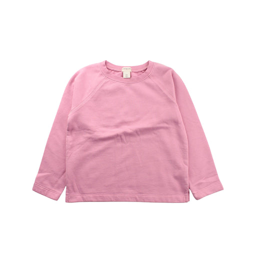 A Pink Crewneck Sweatshirts from Crewcuts in size 4T for girl. (Front View)
