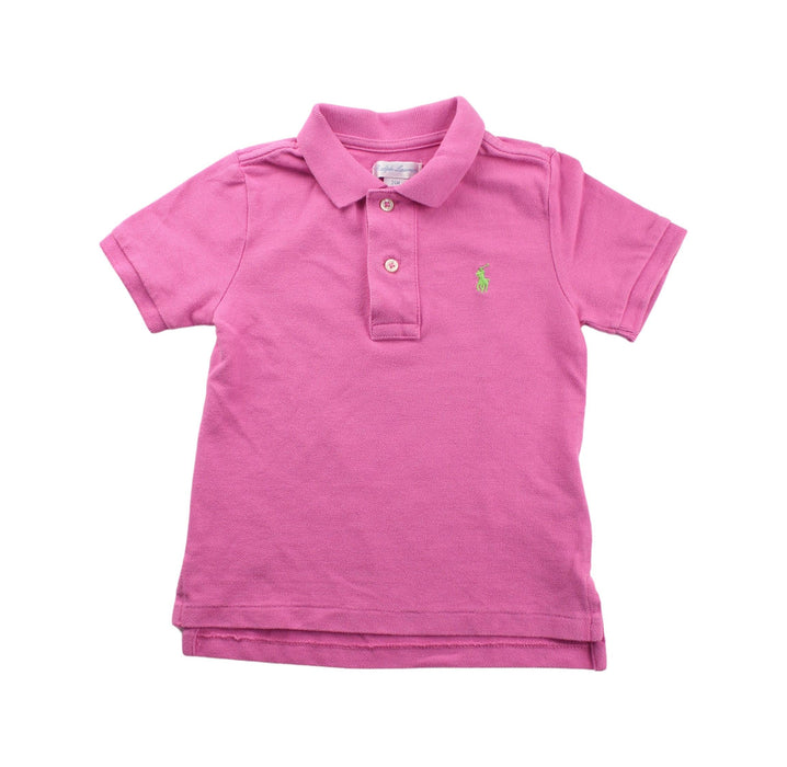 A Pink Short Sleeve Polos from Ralph Lauren in size 2T for boy. (Front View)