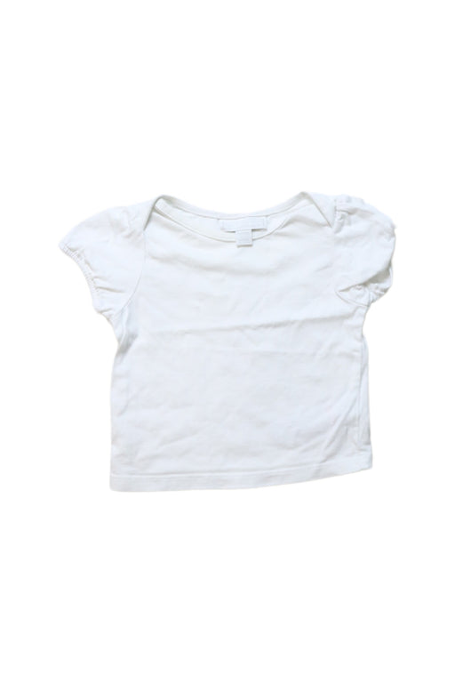 A White Short Sleeve T Shirts from The Little White Company in size 3-6M for girl. (Front View)