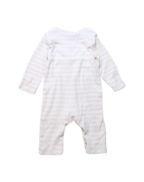 A Pink Long Sleeve Jumpsuits from The Little White Company in size 3-6M for girl. (Back View)