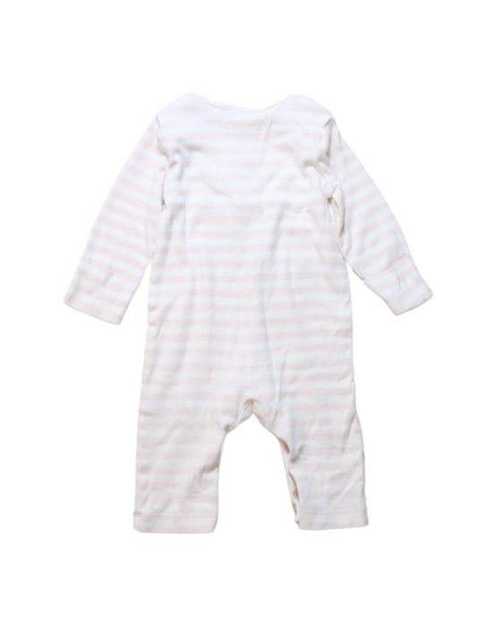 A Pink Long Sleeve Jumpsuits from The Little White Company in size 3-6M for girl. (Back View)