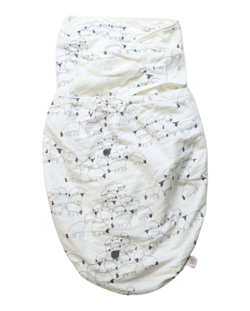 A White Swaddles from Ergobaby in size 0-3M for neutral. (Front View)