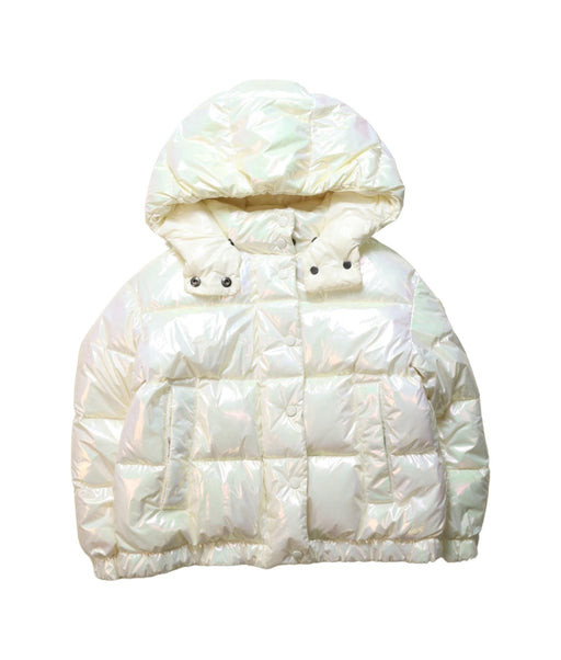 A Ivory Puffer/Quilted Jackets from Moncler in size 6T for girl. (Front View)