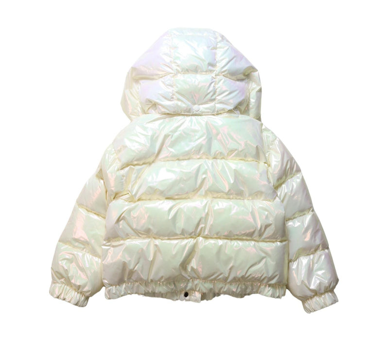 A Ivory Puffer/Quilted Jackets from Moncler in size 6T for girl. (Back View)