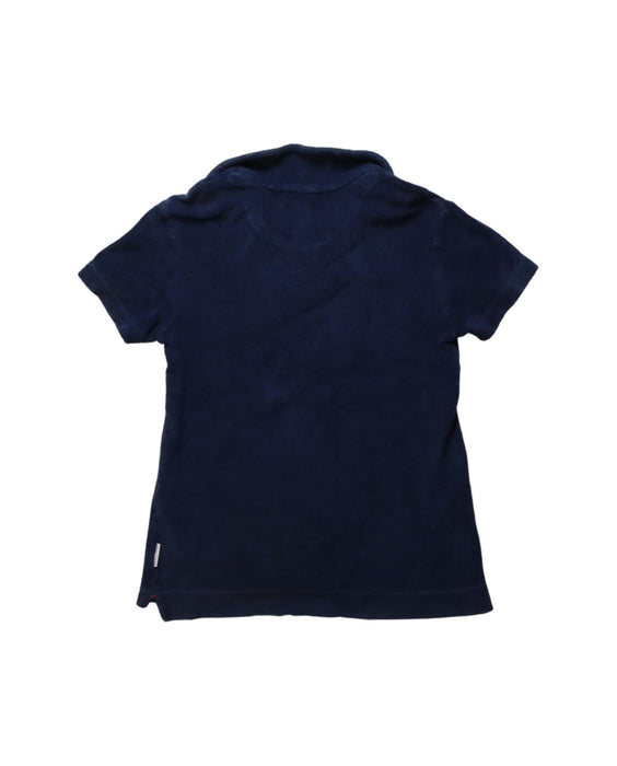 A Navy Short Sleeve Polos from Orlebar Brown in size 6T for girl. (Back View)