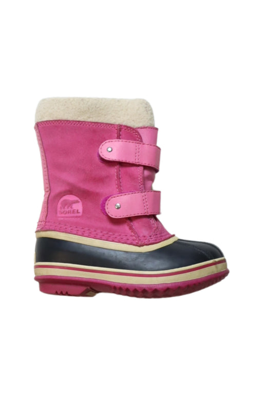 A Multicolour Winter Boots from Sorel in size 5T for girl. (Front View)