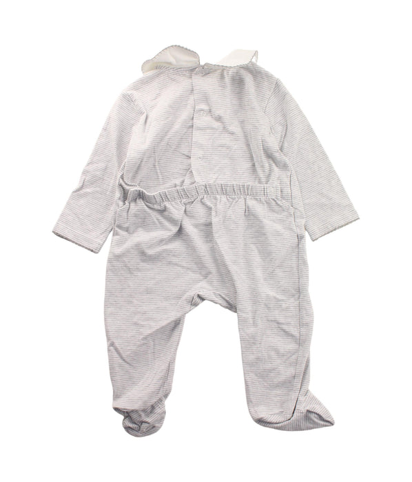 A Grey Onesies from Lapinou in size 3-6M for girl. (Back View)