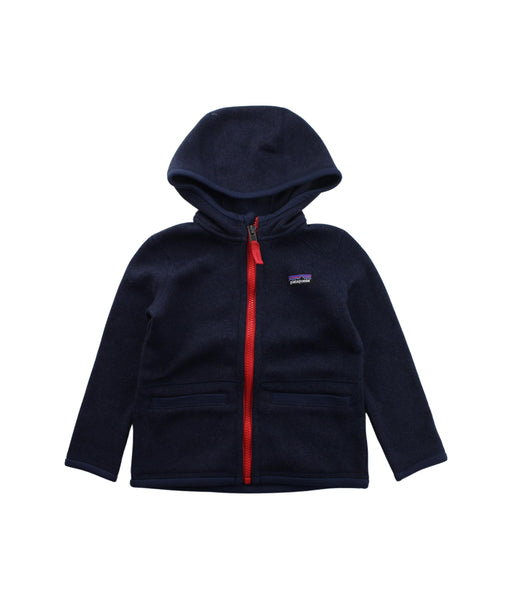 A Blue Zippered Sweatshirts from Patagonia in size 2T for boy. (Front View)