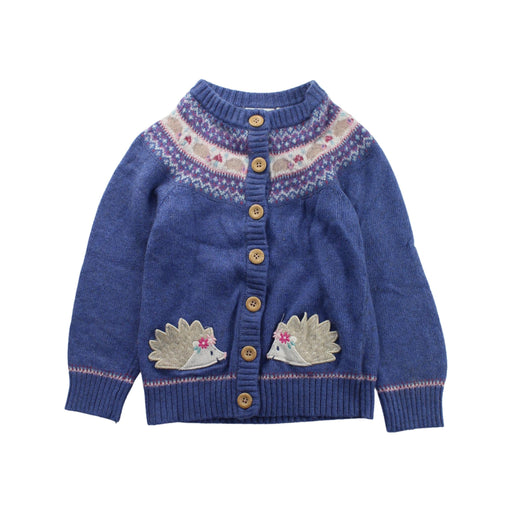A Blue Cardigans from Jojo Maman Bébé in size 5T for girl. (Front View)