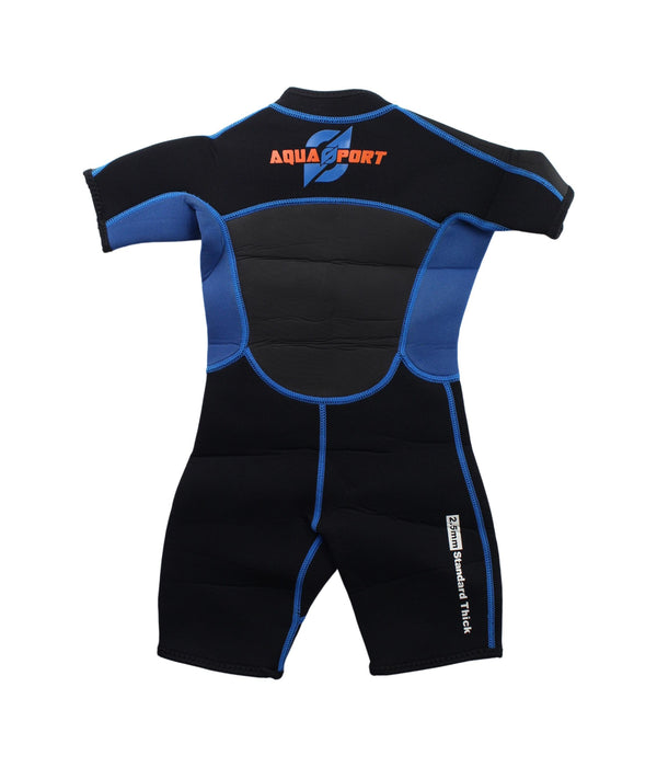 A Black Swimsuits from Aquasport in size 2T for boy. (Back View)
