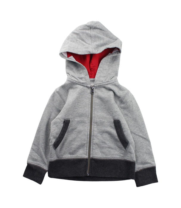 A Grey Zippered Sweatshirts from Crewcuts in size 2T for boy. (Front View)
