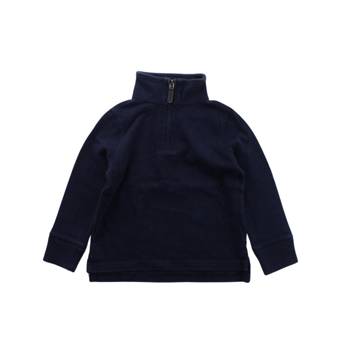 A Blue Zippered Sweatshirts from Crewcuts in size 2T for boy. (Front View)