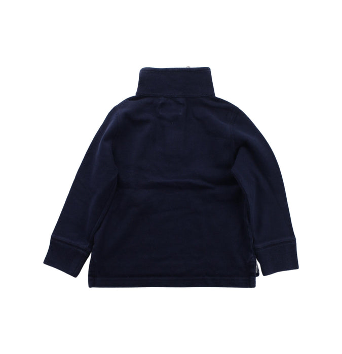 A Blue Zippered Sweatshirts from Crewcuts in size 2T for boy. (Back View)