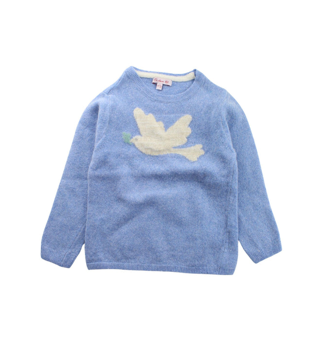 A Blue Knit Sweaters from Confiture in size 6T for girl. (Front View)