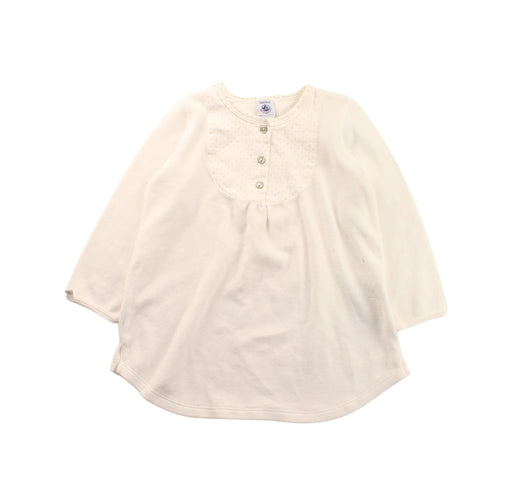 A White Long Sleeve Tops from Petit Bateau in size 3T for girl. (Front View)