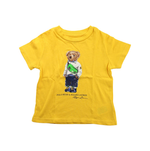 A Yellow Short Sleeve T Shirts from Ralph Lauren in size 12-18M for boy. (Front View)